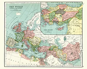 Images Dated 14th November 2018: Antique map, World as known to the Ancients