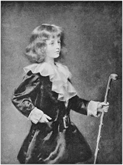 Antique photo of paintings: Boy