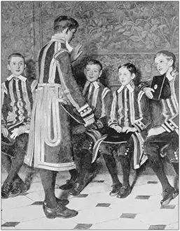 Antique photo of paintings: Children of the Chapel