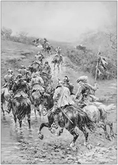 Antique photo of paintings: Civil war