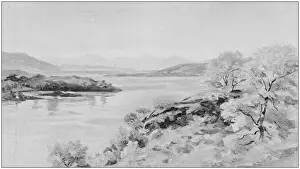 Antique photo of paintings: Landscape