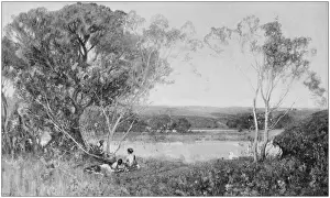 Antique photo of paintings: Landscape