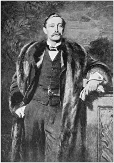 Antique photo of paintings: Man