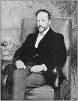 Antique photo of paintings: Man