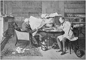 Antique photo of paintings: Men