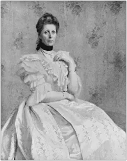 Antique photo of paintings: Woman