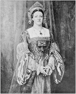 Antique photo of paintings: Woman