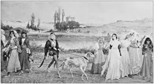 Camelot Prints: Antique photo of paintings: Women
