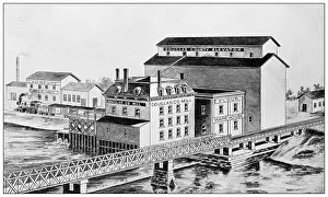Douglas Prints: Antique photograph from Lawrence, Kansas, in 1898: Douglas County Mills and Elevator
