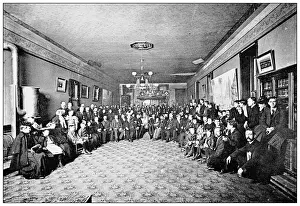 Antique photograph from Lawrence, Kansas, in 1898: Modern Woodmen of America