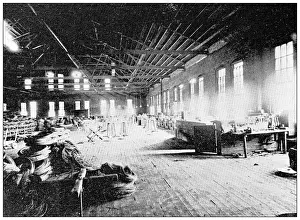 Drawing Room Prints: Antique photograph from Lawrence, Kansas, in 1898: Manufacturing industry, Drawing room