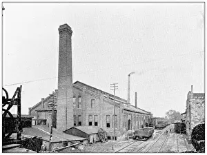 Antique photograph from Lawrence, Kansas, in 1898: Consolidated Barb Wire Mills