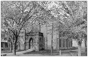 Antique photograph from Lawrence, Kansas, in 1898: First Presbyterian Church