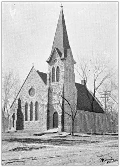 Antique photograph from Lawrence, Kansas, in 1898: Trinity Episcopal Church