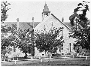 Haskell Prints: Antique photograph from Lawrence, Kansas, in 1898: Haskell Institute, Chapel