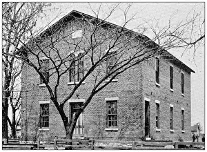Antique photograph from Lawrence, Kansas, in 1898: Lincoln School