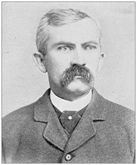 Antique photograph from Lawrence, Kansas, in 1898: Board of Education, J D Fincher, Vice President