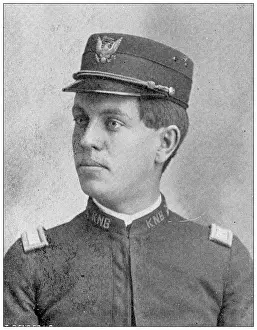 Antique photograph from Lawrence, Kansas, in 1898: National guard, Lieutenant A C Alford