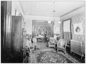 Prints of Antique photograph from Lawrence, Kansas, in 1898: Residential building, interior Lawrence, Kansas Antique Photograph Prints: Antique photograph from Lawrence, Kansas, in 1898: Residential building, interior