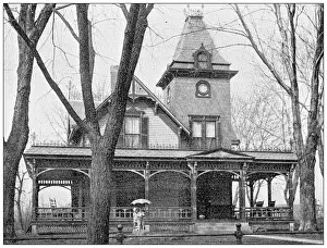Prints of Antique photograph from Lawrence, Kansas, in 1898: Residential building, exterior Lawrence, Kansas Antique Photograph Prints: Antique photograph from Lawrence, Kansas, in 1898: Residential building, exterior
