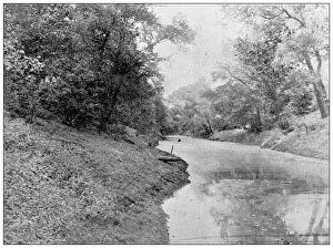 Lawrence, Kansas Antique Photograph Collection: Antique photograph from Lawrence, Kansas, in 1898: Wakarusa River