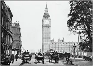 Images Dated 9th November 2017: Antique photograph of London: Bridge Street, Westminster