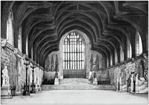 Palace of Westminster Gallery: Antique photograph of London: Westminster Hall