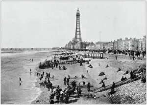 Blackpool Gallery: Antique photograph of seaside towns of Great Britain and Ireland: Blackpool