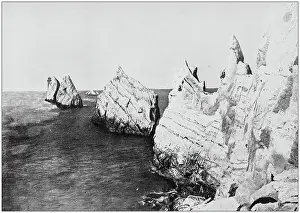 Prints of Antique photograph of seaside towns of Great Britain and Ireland: The Needles The Great British Seaside Prints: Antique photograph of seaside towns of Great Britain and Ireland: The Needles