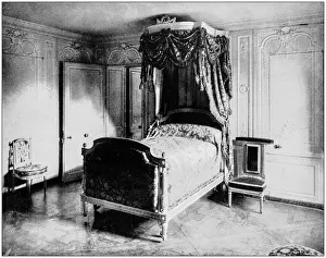 Antique photograph of Worlds famous sites: Boudoir of Marie Antoinette, Trianon, Versailles, France