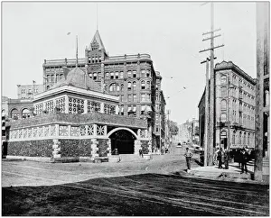 Antique photograph of World's famous sites: James Street, Seattle, Washington
