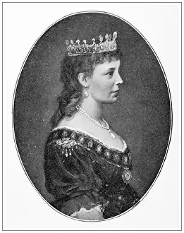Queen Of Belgium Prints: Antique travel photographs of Belgium: Marie Henriette of Austria, Queen of the Belgians