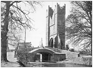 Antique travel photographs of Ireland: Arch of Triumph for Queen Victoria