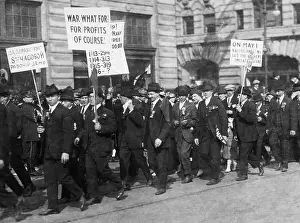 May Day Prints: Antiwar Protesters Carrying Placards