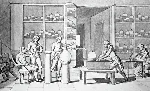 Antoine-Laurent Lavosier in His Laboratory