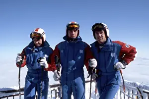 Anton Steiner with Harti Weirather and Helmut Höflehner