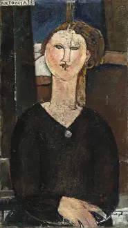 Expressionism Prints: Antonia, c. 1915. Artist: Modigliani, Amedeo (1884-1920)