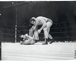 Antonino Rocca Competing in a Wrestling Match