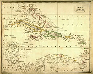 Past Gallery: Antquie Map of The West Indies