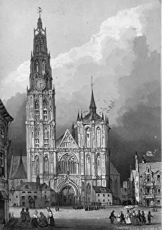 Town Square Prints: Antwerp Cathedral