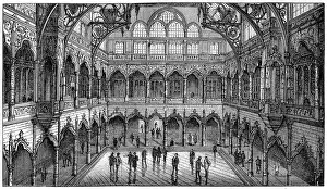 Art Museum Prints: Antwerp stock exchange old view (summer 1898)