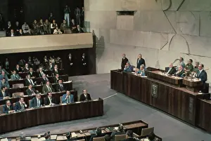 Huty33380 Prints: Anwar Sadat In Knesset, Israel