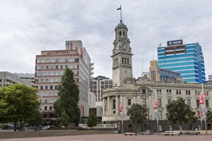 Images Dated 5th January 2013: Aotea Square with the historic Town Hall building, Auckland, Auckland Region, New Zealand