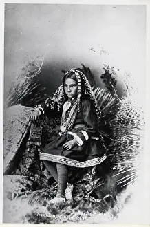 Grandchildren Prints: Apache Girl In Ornamented Costume