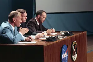 Apollo 11 Astronauts Holding Press Conference
