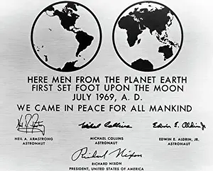 Plaque Prints: Apollo 11 Moon Plaque