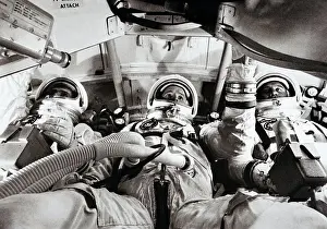 Edward H Prints: Apollo Astronauts Prepare In A Flight Simulator