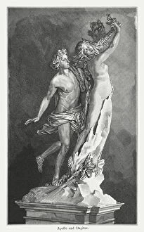 Digital Vision Vectors Collection: Apollo and Daphne, created (1622 / 23) by Lorenzo Bernini, published 1884