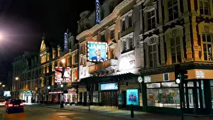 The Apollo Theatre and the Lyric Theater in the West End on Shaftesbury Avenue in