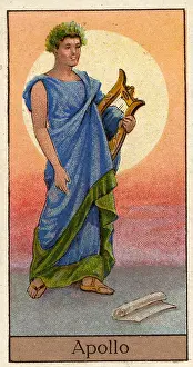 Apollo, Vintage Cigarette Card, Mythological Gods and Goddesses series, 1924